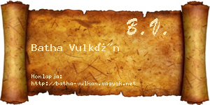 Batha Vulkán névjegykártya
